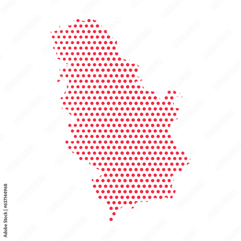 Vector Serbia Dotted Map Illustration