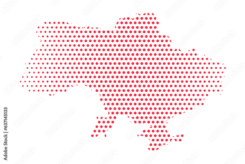 Fototapeta premium Vector Ukraine Dotted Map Illustration