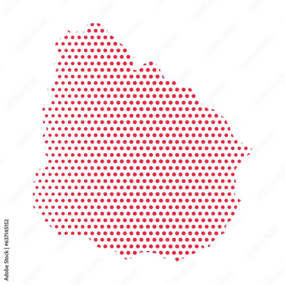 Vector Uruguay Dotted Map Illustration