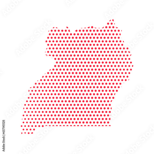 Vector Uganda Dotted Map Illustration