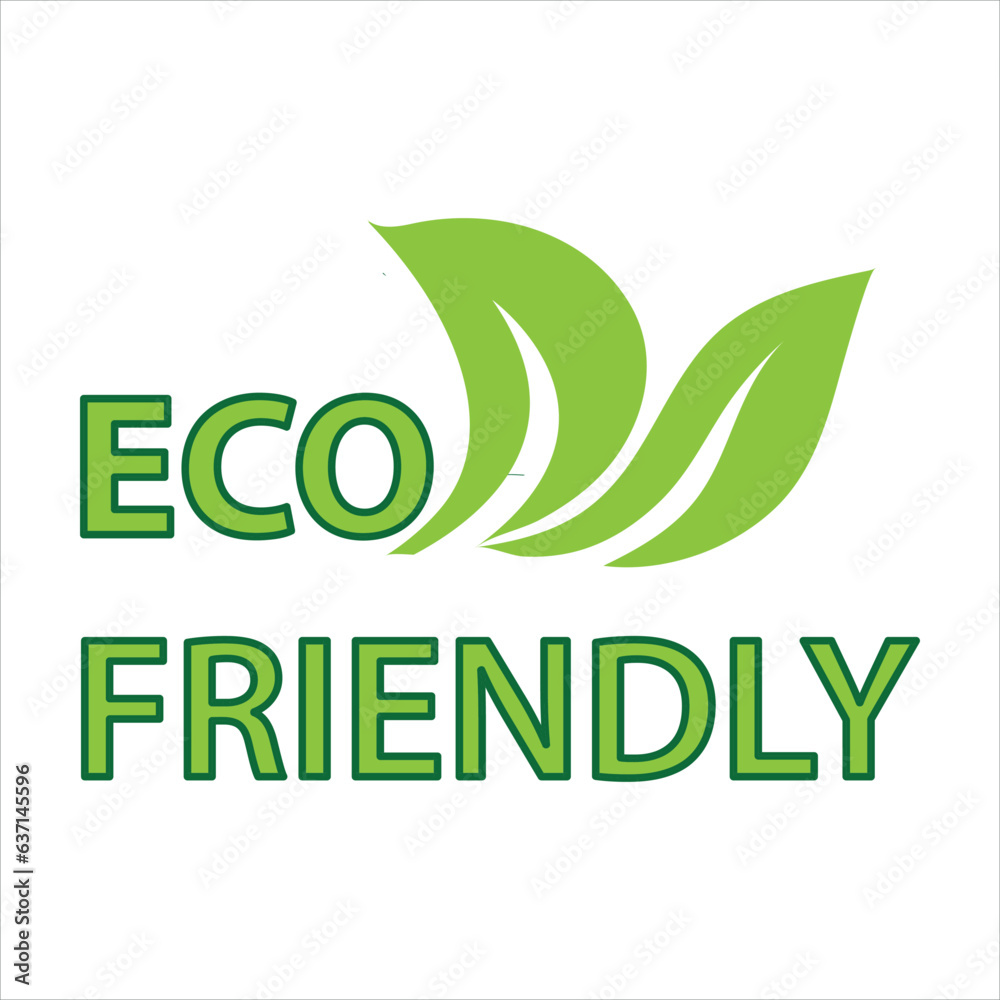 Fototapeta premium Eco icon. Eco friendly sign. Vector flat illustration on white background.