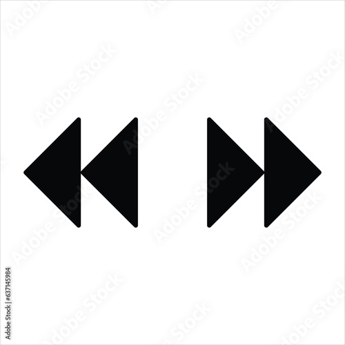 rewind and fast forward button vector icons flat illustration on white background..eps Free Download rewind and fast forward button vector icons flat illustration on white background..eps - GFXLoad