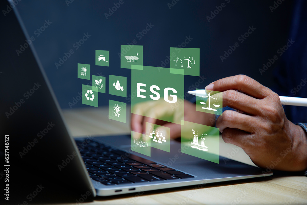 Net zero concept. Hand holding bulb with ESG icon. It is surrounded by a clean energy icon. Net zero 2050. Carbon gas affects global warming. Concept with innovation inspiration from big data Net zero concept. Hand holding bulb with ESG icon. It is surrounded by a clean energy icon. Net zero 2050. Carbon gas affects global warming. Concept with innovation inspiration from big data