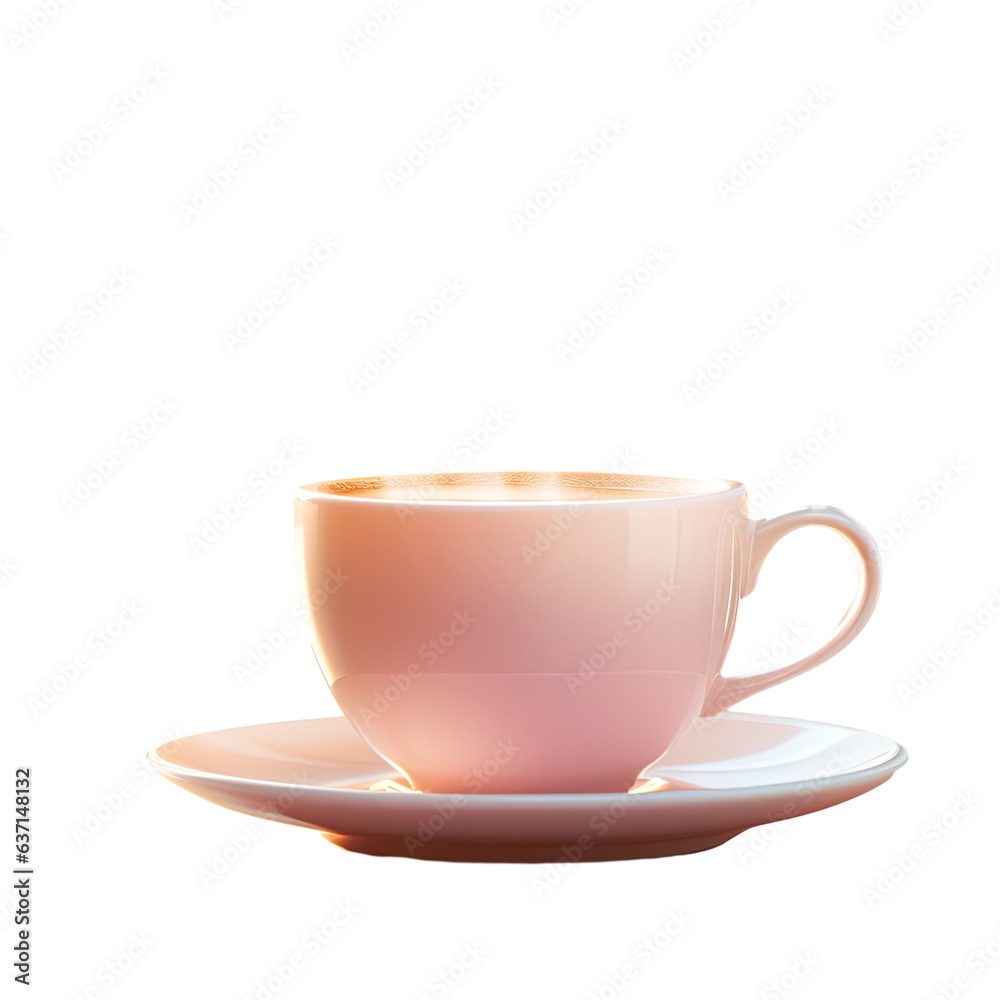 White coffee cup and bright light with blur White coffee cup and bright light with blur