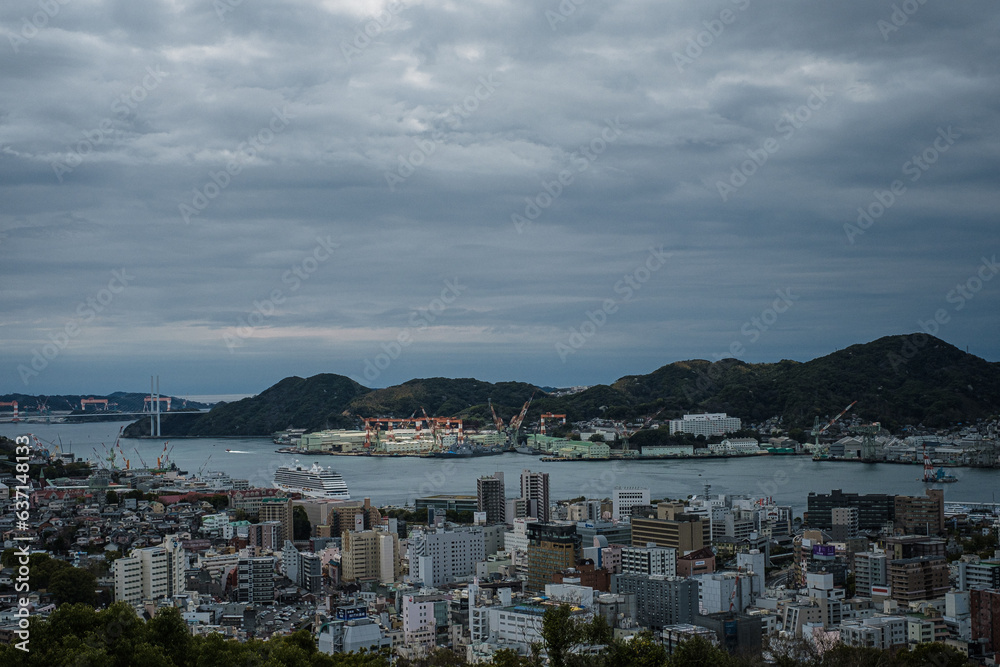 風頭公園展望台から眺める長崎湾
