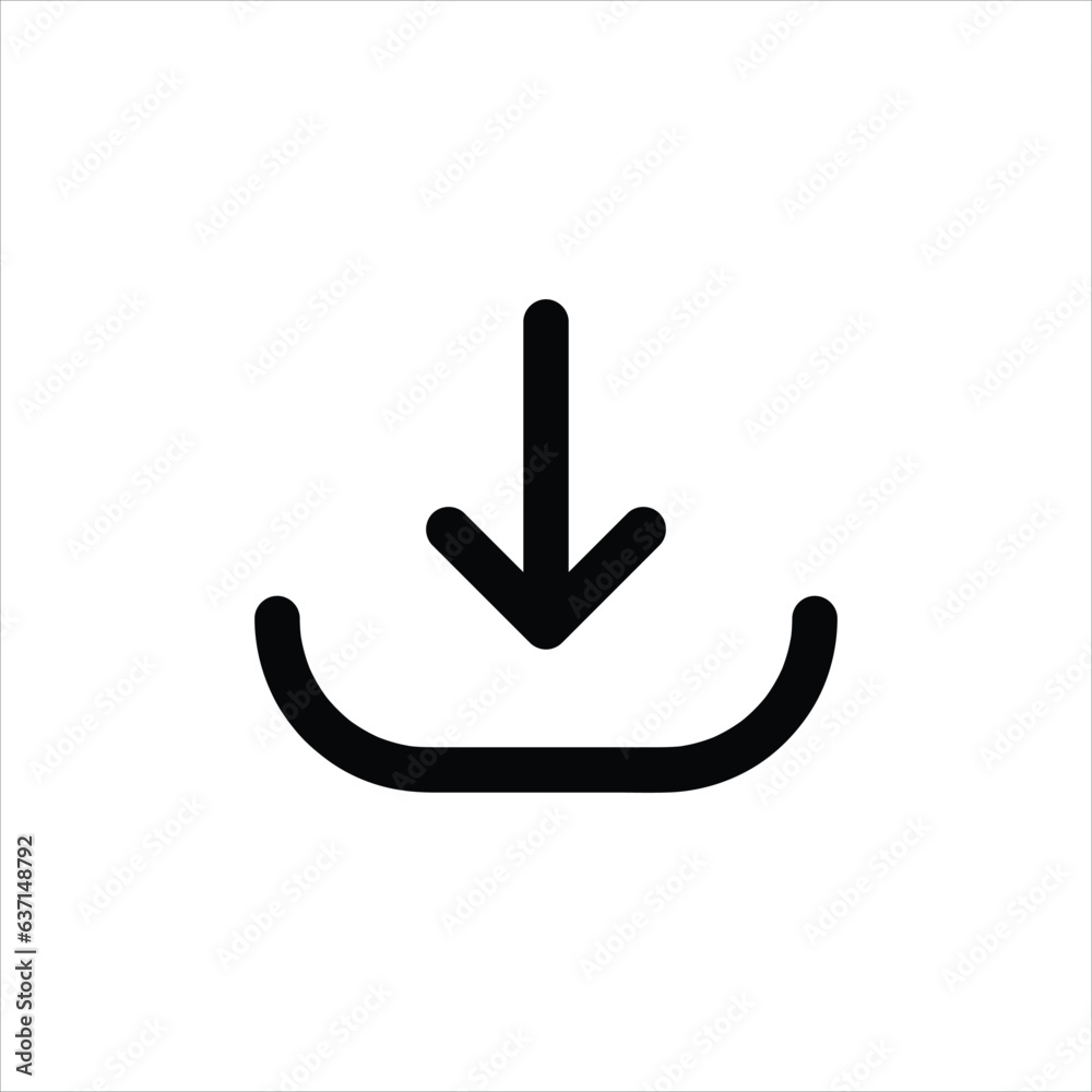 Download Icon. Illustration of Take Data orTaking File As A Simple Vector, flat illustration on white background..eps