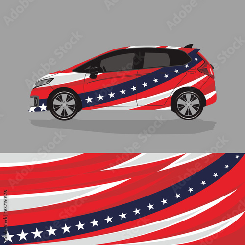 Car side and wrap sticker design. Auto vinyl decal template. Suitable for printing or cutting