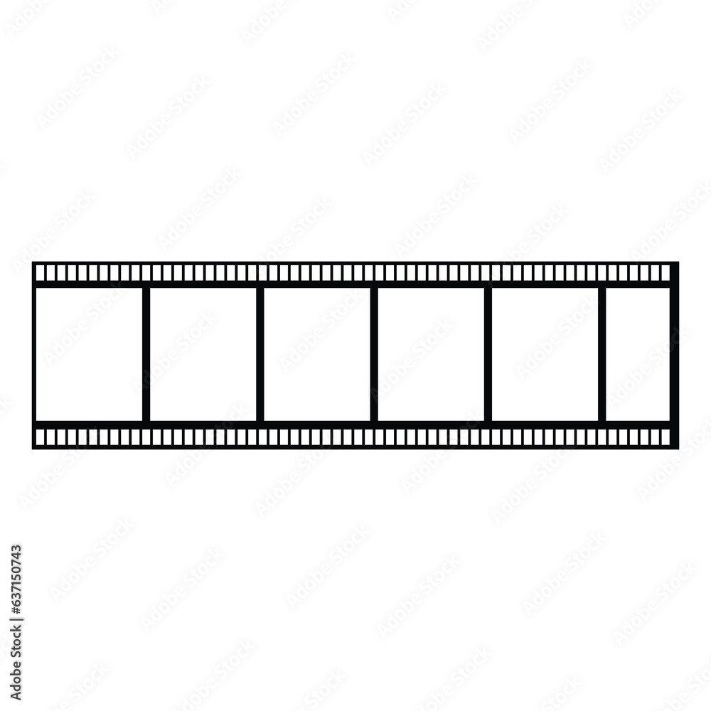 Film strip. Film icon. Vector flat illustration on white background..eps