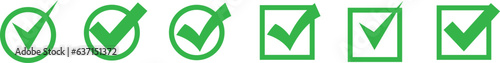 Green check mark icon. Check mark vector icon. Checkmark Illustration.Vector checkmark icon set. Green checkmark isolated on white background. Correct vote choise isolated symbol. 