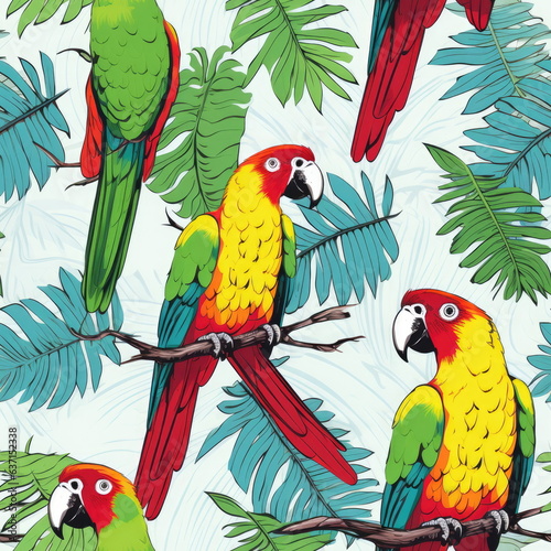 Seamless Pattern Parrot