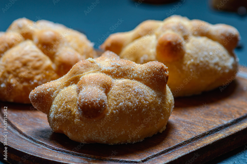 Traditional Mexican Pan de Muerto. Bread of the Dead Made for Day of the Dead Traditional Mexican Pan de Muerto. Bread of the Dead Made for Day of the Dead