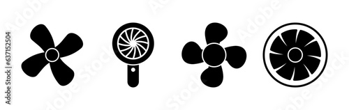 Fan icon vector. blower icon. propeller. ceiling photo