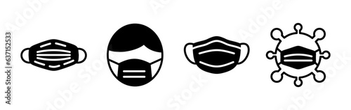 Face mask icon vector. medical Face Mask icon.