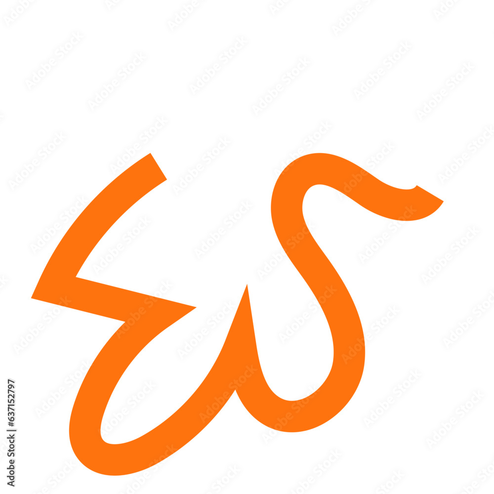 Orange doodle squiggly lines vector Orange doodle squiggly lines vector