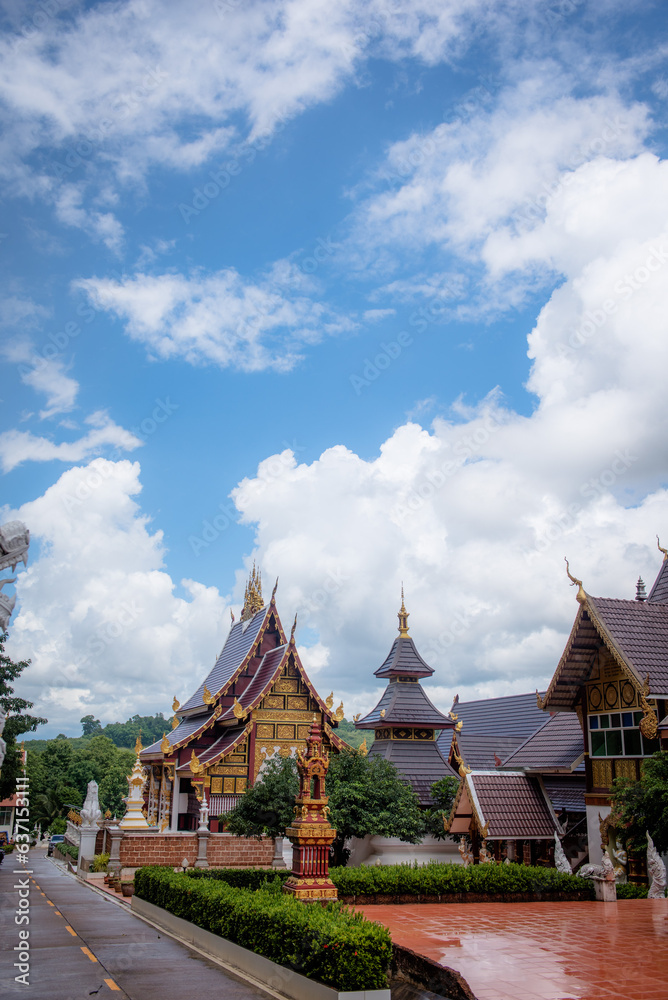 Beautiful temple in the valley. Beautiful temple in the valley.