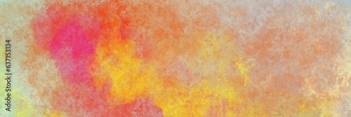 Abstract orange red and hot pink background design, watercolor texture blotches of wispy clouds in the sky, colorful smoke illustration © Arlenta Apostrophe