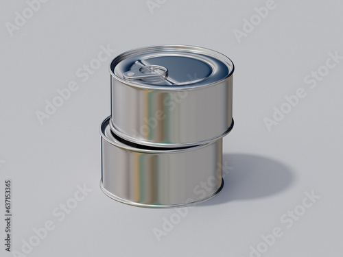 Round Canned Food Product Photo With Piled Up Pose