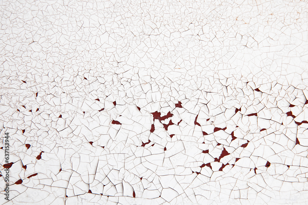 Cracked White Paint on Rusted Surface Cracked White Paint on Rusted Surface