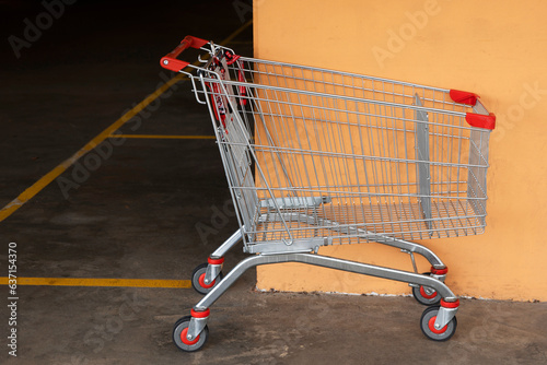 Abandoned Shopping Cart Left in Mall Car park