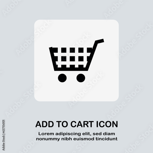 Add to cart icon, shopping cart icon vector on isolated white background.