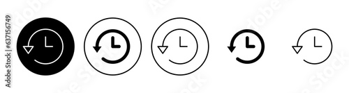 History icon set. recent event history