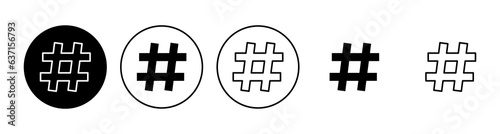 Hashtag icon set. hashtag symbol