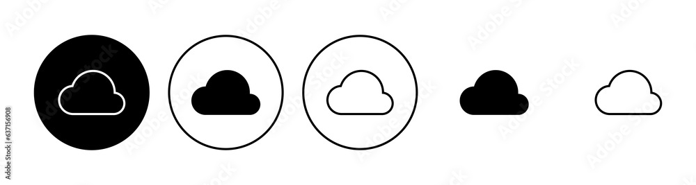 Cloud icon set. cloud vector icon Cloud icon set. cloud vector icon