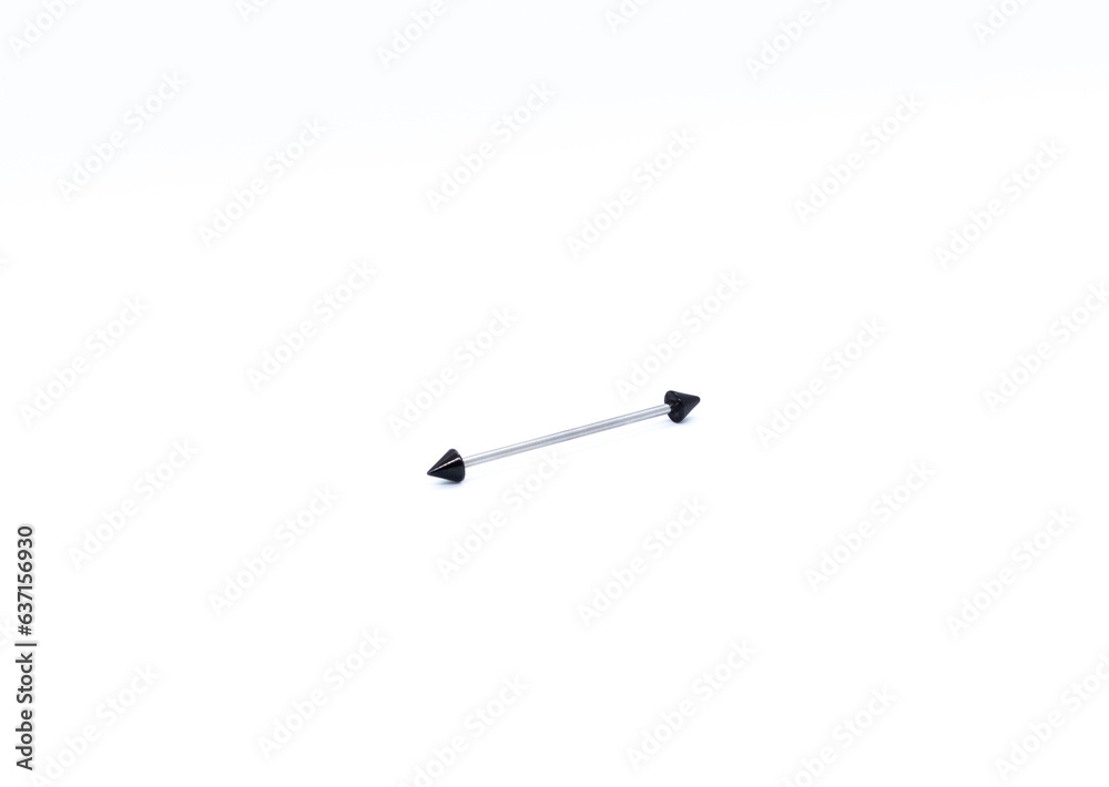 Ear earring with two black peaks Ear earring with two black peaks