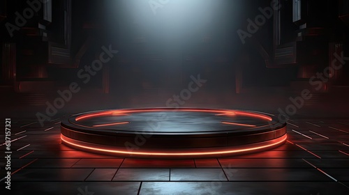modern podium design for product display or product stand with cinematic background and lighting