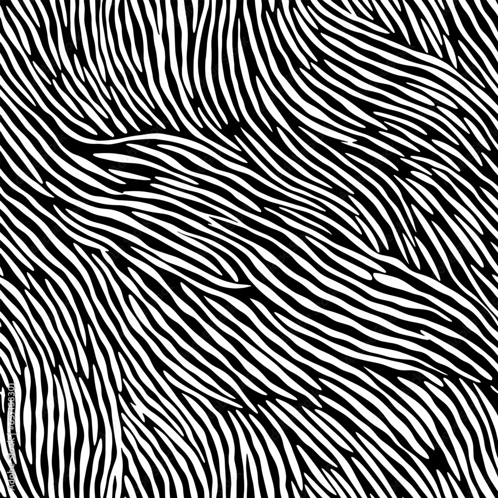 Black and White doodles abstract seamless background with stroke line.
