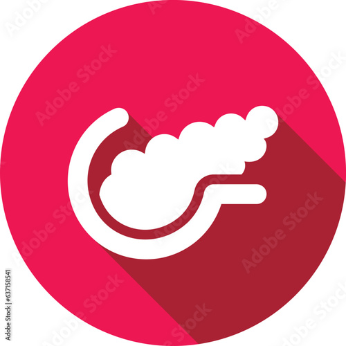Pancreas icon vector illustration design with long shadow