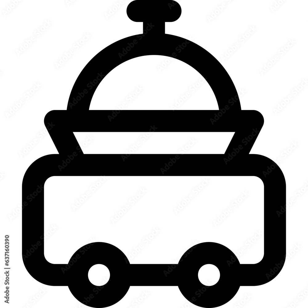 Food service in outline icon. Hotel service, catering, room service, restaurant Food service in outline icon. Hotel service, catering, room service, restaurant