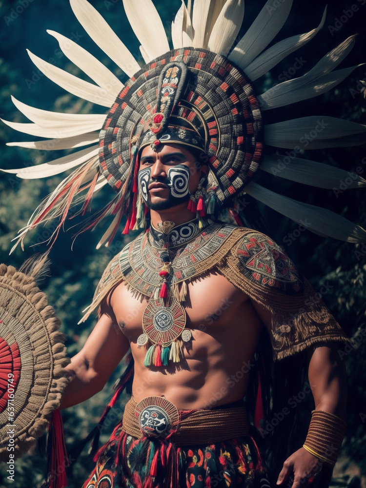 guerreros aztecas y mayas