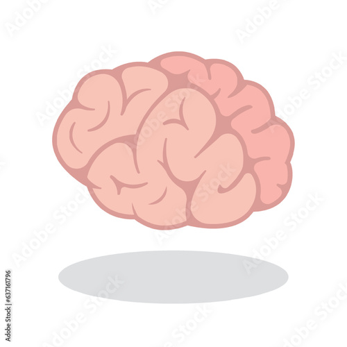 Human brain isometric 3d icon