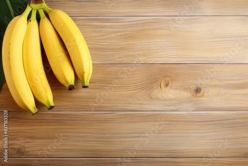 banana on wooden background