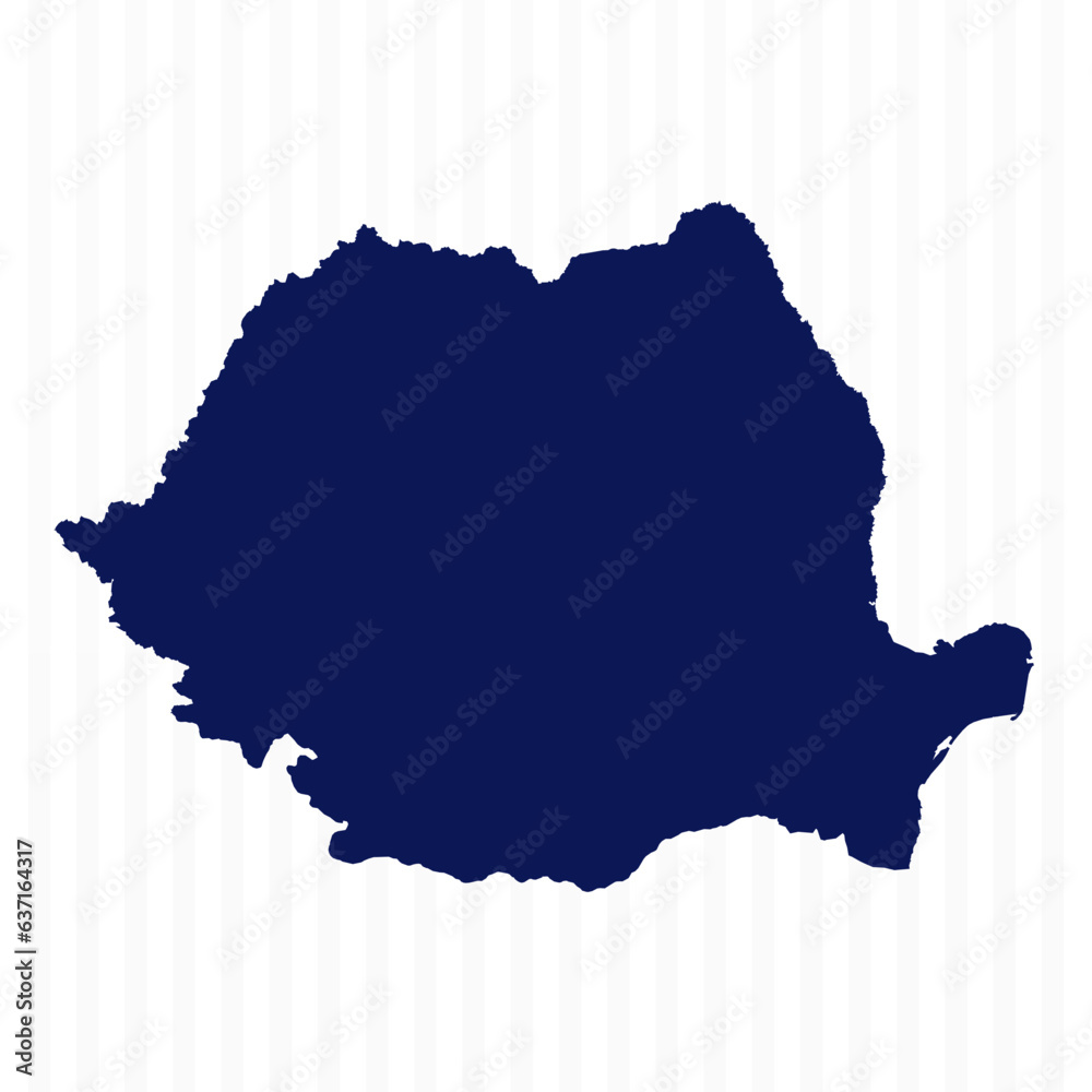 Obraz premium Flat Simple Romania Vector Map