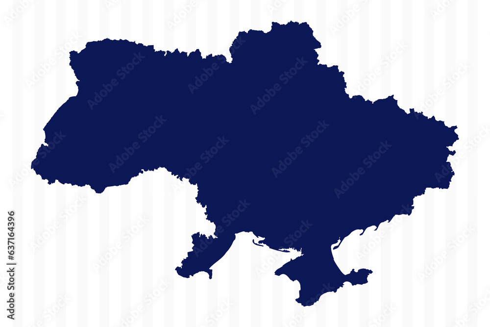 Fototapeta premium Flat Simple Ukraine Vector Map