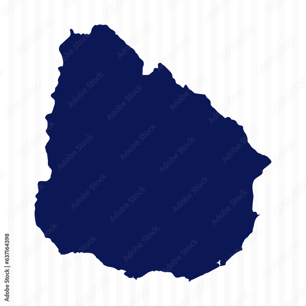 Flat Simple Uruguay Vector Map