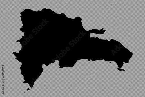 Transparent Background Dominican Republic Simple map