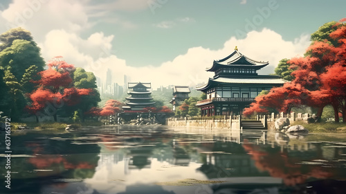 popular sights in the city of Tokyo japan Made with Generative AI