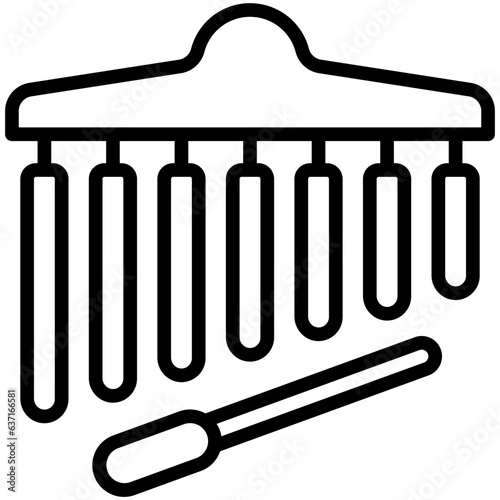 Chimes icon often used in design, websites, or applications, banner, flyer to convey specific concepts related to music and multimedia