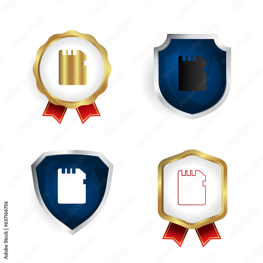 Abstract Card Memory Badge and Label Collection Abstract Card Memory Badge and Label Collection