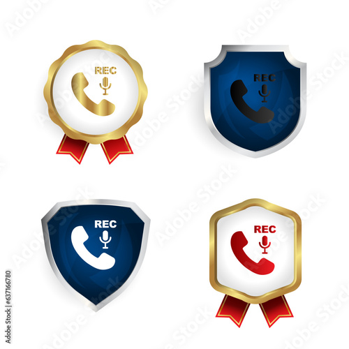 Abstract Call Record Badge and Label Collection