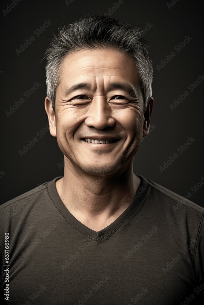 Fototapeta premium Man portrait studio (AI Generated)