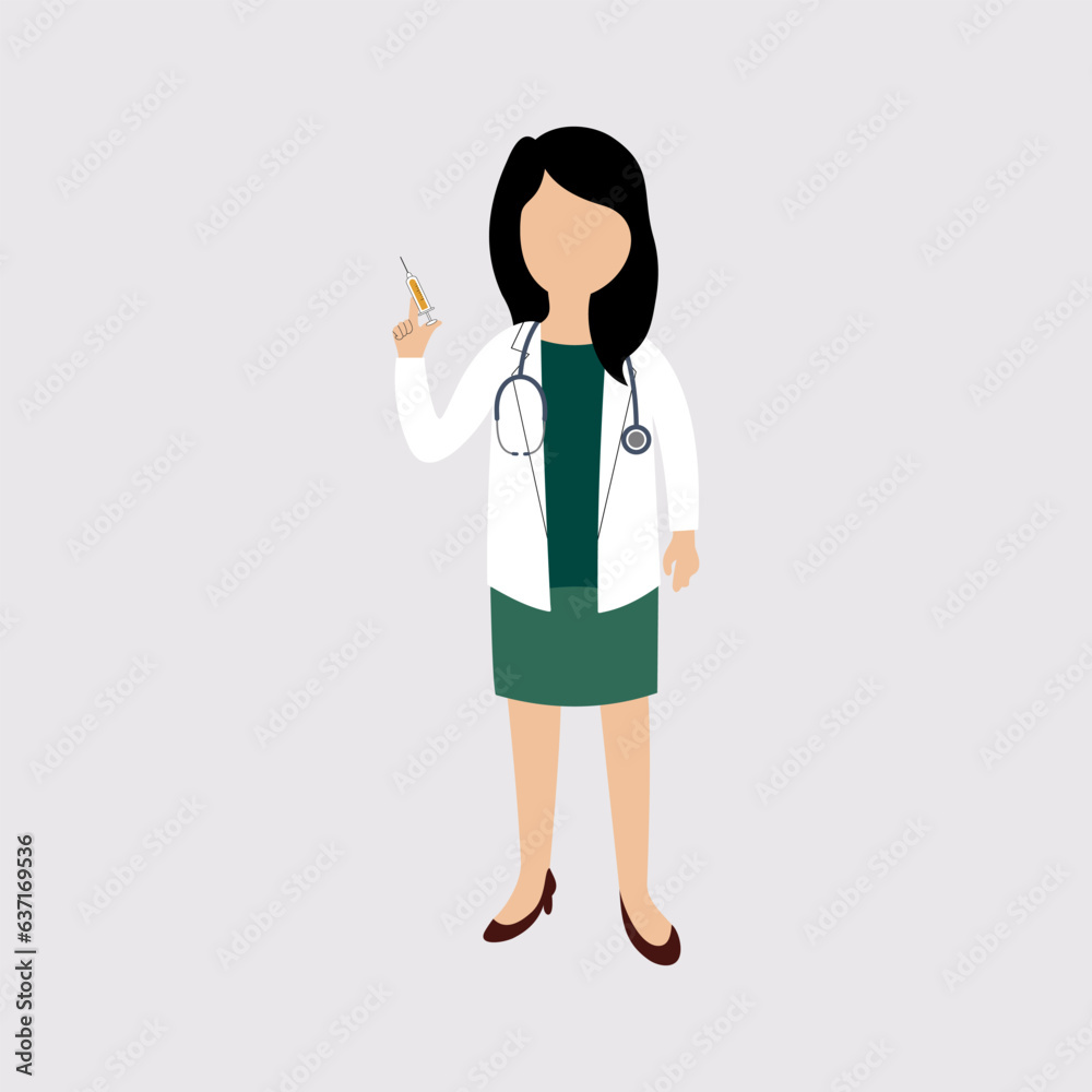Woman doctor flat design vector illustration Woman doctor flat design vector illustration