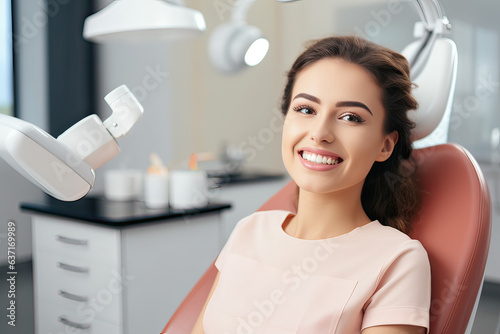 Woman visit the dentist (AI Generated) 