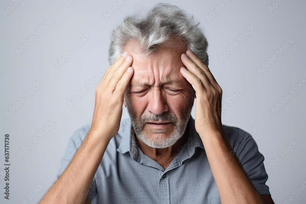 Man with headache (AI Generated) Man with headache (AI Generated)