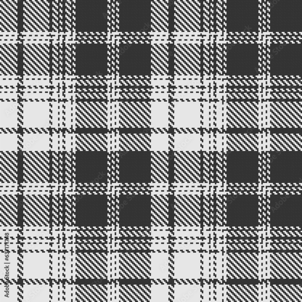 Black and white check plaid seamless vector pattern. Black and white check plaid seamless vector pattern.