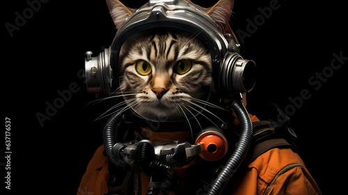 The cat in a diving suit