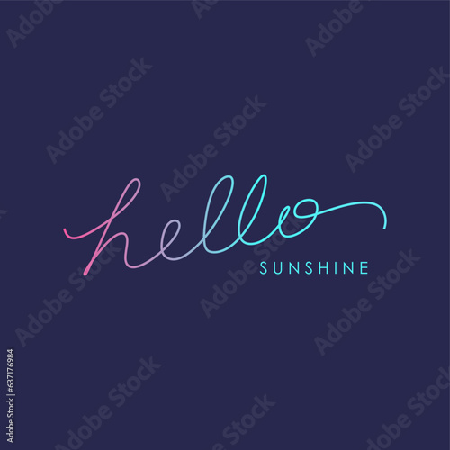 Hello sunshine typography slogan for t shirt printing, tee graphic design. 